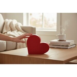 Horizon Group USA Heart Decor Unisex OS Red NWOT Glitter Block